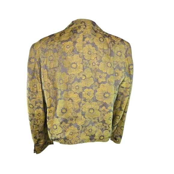 Vtg 80s Michi Moon for Sanyo floral boxy blazer jacket made in Japan - Picture 2 of 14